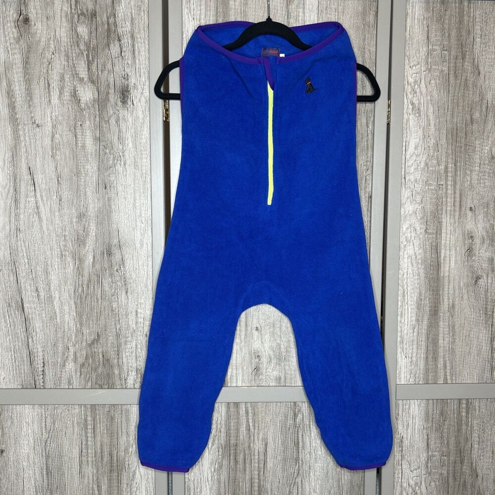 Cozey 7 TrailHopper Overalls Fleece Zipper Wearable Blanket Size 18 - 2T Blue